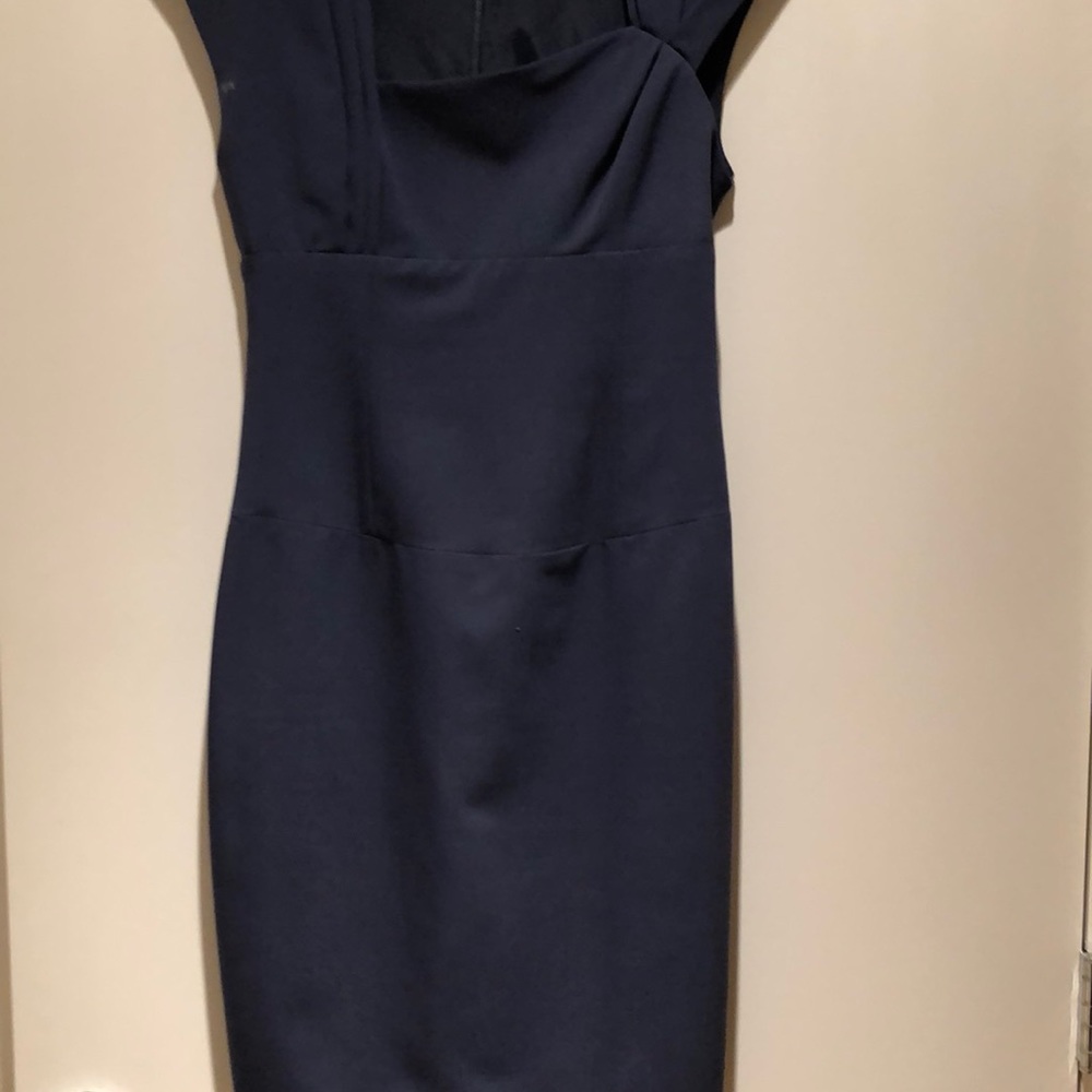 Black halo navy Jackie sheath. Worn once